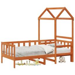 Berkfield Home Day Bed Set 2 pcs Wax Brown Solid Pine Wood - thumbnail 2