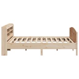 Berkfield Home Bed Frame without Mattress 180x200 cm Super King Solid Wood Pine in Brown - thumbnail 5