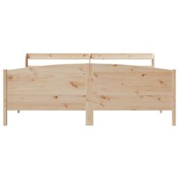Berkfield Home Bed Frame without Mattress 180x200 cm Super King Solid Wood Pine in Brown - thumbnail 4
