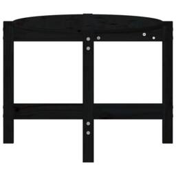 Berkfield Home Beautiful Coffee Table Black 118x63x45 cm Solid Wood Pine - Size: 118 x 63 x 45 cm - thumbnail 6
