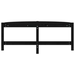 Berkfield Home Beautiful Coffee Table Black 118x63x45 cm Solid Wood Pine - Size: 118 x 63 x 45 cm - thumbnail 5