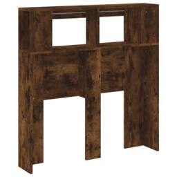 Berkfield Home LED Headboard Smoked Oak 100x18.5x103.5 cm Engineered Wood in Brown - thumbnail 8