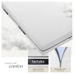 tectake 2-In-1 Mattress Sky 2 Firmness Levels, 3D Mesh Surface - 140 X 200 Cm in White - Size: King - thumbnail 4