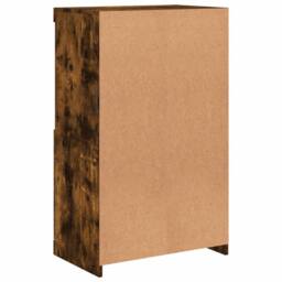 Berkfield Home Sideboard with LED Lights Smoked Oak 60.5x37x100 cm in Brown - thumbnail 9