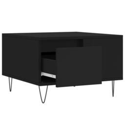 Berkfield Home Modern Coffee Table Black 55x55x36.5 cm Engineered Wood - thumbnail 6