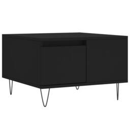 Berkfield Home Modern Coffee Table Black 55x55x36.5 cm Engineered Wood - thumbnail 3