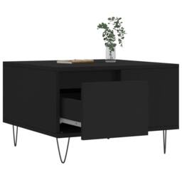Berkfield Home Modern Coffee Table Black 55x55x36.5 cm Engineered Wood - thumbnail 4