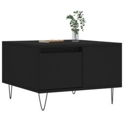Berkfield Home Modern Coffee Table Black 55x55x36.5 cm Engineered Wood