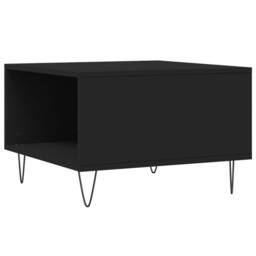Berkfield Home Modern Coffee Table Black 55x55x36.5 cm Engineered Wood - thumbnail 8