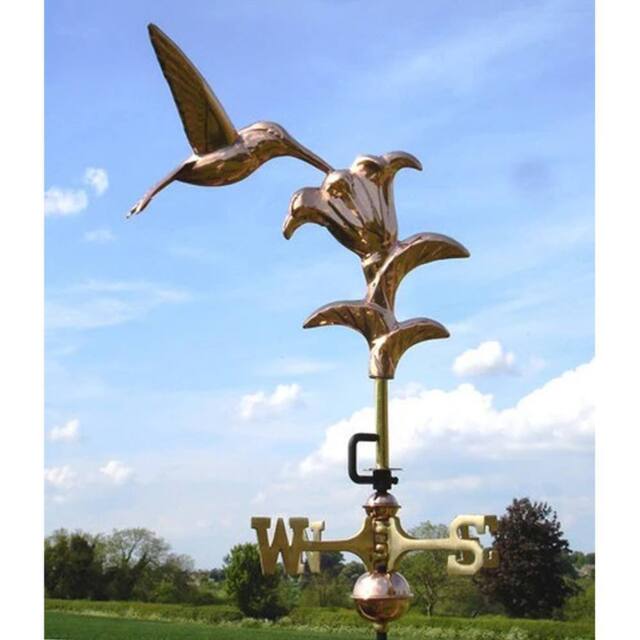 Good Directions Cottage Hummingbird Copper Weathervane - H66 x W19 x L33 cm in Bronze - image 1