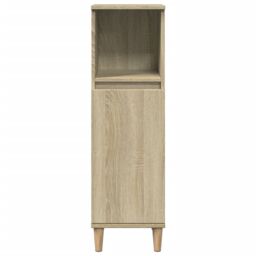 Berkfield Home Bathroom Cabinet Sonoma Oak 30x30x100 cm Engineered Wood in Brown - Size: 30 x 30 x 100 cm - thumbnail 4