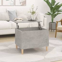 Berkfield Home Decorative Coffee Table Concrete Grey 60x44.5x45 cm Engineered Wood - thumbnail 2