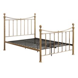 OAT Home Hampstead Traditional Style Antique Brass Effect Metal Bed Frame in Bronze - Size: Double - thumbnail 9