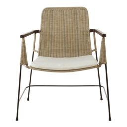 Orsina Traditional Design Natural Rattan Chair, Easy to Clean Outdoor Chair