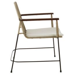 Orsina Traditional Design Natural Rattan Chair, Easy to Clean Outdoor Chair - thumbnail 3