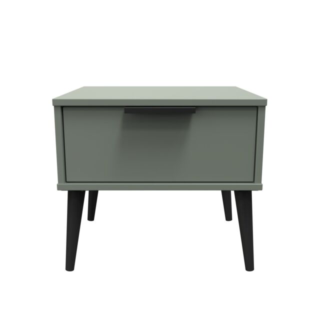 Ready Assembled 2 U Fuji 1 Drawer Wide Side Table (Ready Assembled) in Pale Green - image 1