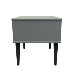 Ready Assembled 2 U Fuji 1 Drawer Wide Side Table (Ready Assembled) in Pale Green - thumbnail 2
