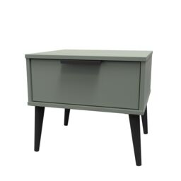 Ready Assembled 2 U Fuji 1 Drawer Wide Side Table (Ready Assembled) in Pale Green - thumbnail 3