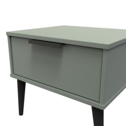Ready Assembled 2 U Fuji 1 Drawer Wide Side Table (Ready Assembled) in Pale Green - thumbnail 4