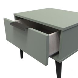 Ready Assembled 2 U Fuji 1 Drawer Wide Side Table (Ready Assembled) in Pale Green - thumbnail 5