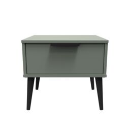 Ready Assembled 2 U Fuji 1 Drawer Wide Side Table (Ready Assembled) in Pale Green - thumbnail 1