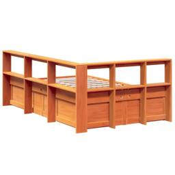 Berkfield Home Decorative Bookcase Bed without Mattress Wax Brown 120x190cm Soli - Size: 120x190 cm - thumbnail 7