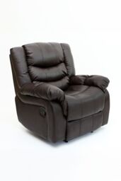 More4Homes Seattle Manual Recliner Bonded Leather 1+2 Seater Sofa Set in Brown - thumbnail 4