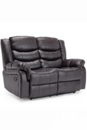 More4Homes Seattle Manual Recliner Bonded Leather 1+2 Seater Sofa Set in Brown - thumbnail 2