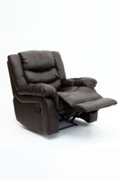 More4Homes Seattle Manual Recliner Bonded Leather 1+2 Seater Sofa Set in Brown - thumbnail 5