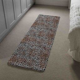 Benjamin Tate Design Leopard Print Runner Rug in Natural - Size: 67 cm x 230 cm - thumbnail 4