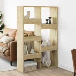 Berkfield Home Room Divider Sonoma Oak 100x33x155.5 cm Engineered Wood in Light Oak - thumbnail 2