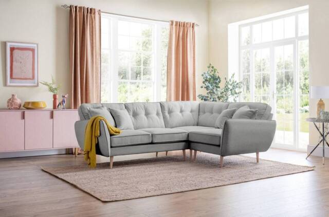 The Great Sofa Company Ailis 2 Corner 1 Faro Ashen in Light Grey - image 1