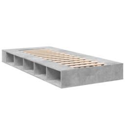 Berkfield Home Bed Frame without Mattress Concrete Grey 90x190 cm Single - thumbnail 6