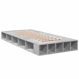 Berkfield Home Bed Frame without Mattress Concrete Grey 90x190 cm Single - thumbnail 3
