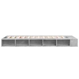 Berkfield Home Bed Frame without Mattress Concrete Grey 90x190 cm Single - thumbnail 5