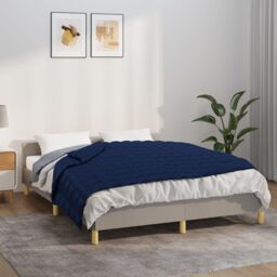 Berkfield Home Weighted Blanket Blue 140x200 cm Single 6 kg Fabric