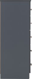Seconique Dakotia 5 Drawer Narrow Chest in Dark Grey - thumbnail 4