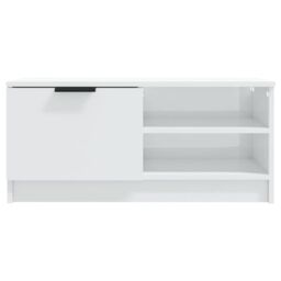 Berkfield Home TV Cabinets 2 pcs High Gloss White 80x35x36.5cm Engineered Wood - Size: 80x35x36.5 cm - thumbnail 5