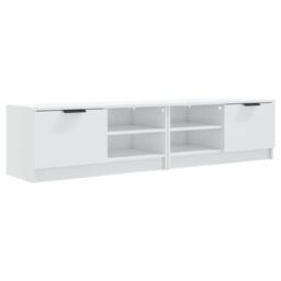 Berkfield Home TV Cabinets 2 pcs High Gloss White 80x35x36.5cm Engineered Wood - Size: 80x35x36.5 cm - thumbnail 2