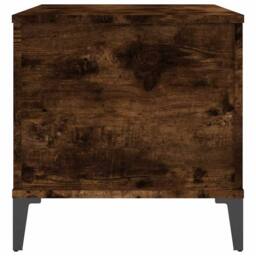 Berkfield Home Coffee Table Smoked Oak 90x44.5x45 cm Engineered Wood in Brown - thumbnail 8