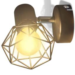 Berkfield Home 2 Black Industrial Style Wire Frame Wall Sconce with LED Filament Bulb - thumbnail 5