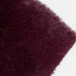 OHS Soft Fluffy Runner Rug Anti-Slip Floor Mat in Burgundy - Size: 60 cm x 150 cm - thumbnail 4