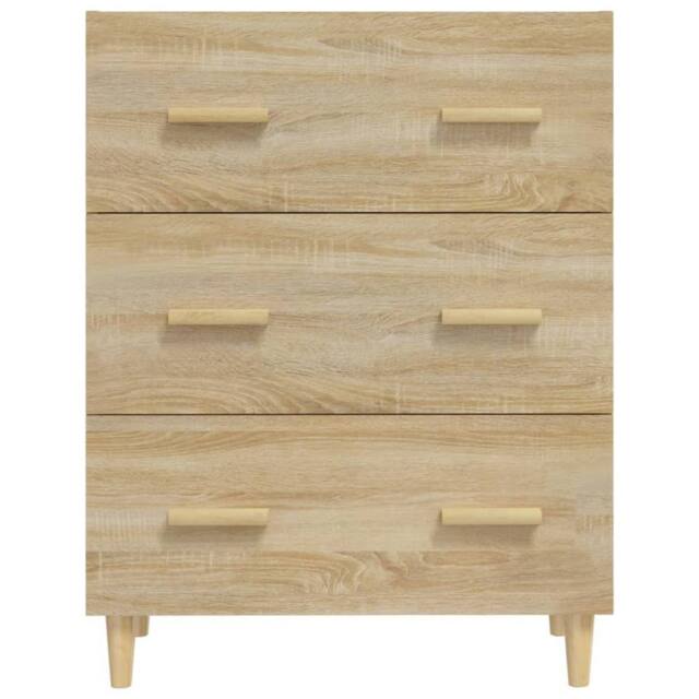 Berkfield Home Sideboard Sonoma Oak 70x34x90 cm Engineered Wood in Light Brown - Size: 70 x 34 x 90 cm - image 1