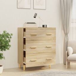 Berkfield Home Sideboard Sonoma Oak 70x34x90 cm Engineered Wood in Light Brown - Size: 70 x 34 x 90 cm - thumbnail 6