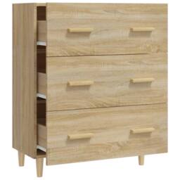 Berkfield Home Sideboard Sonoma Oak 70x34x90 cm Engineered Wood in Light Brown - Size: 70 x 34 x 90 cm - thumbnail 5