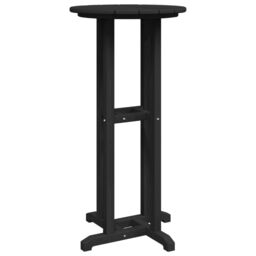 Berkfield Home Bar Table Black 55x55x107 cm HDPE - Size: 55 x 55 x 107 cm - thumbnail 2