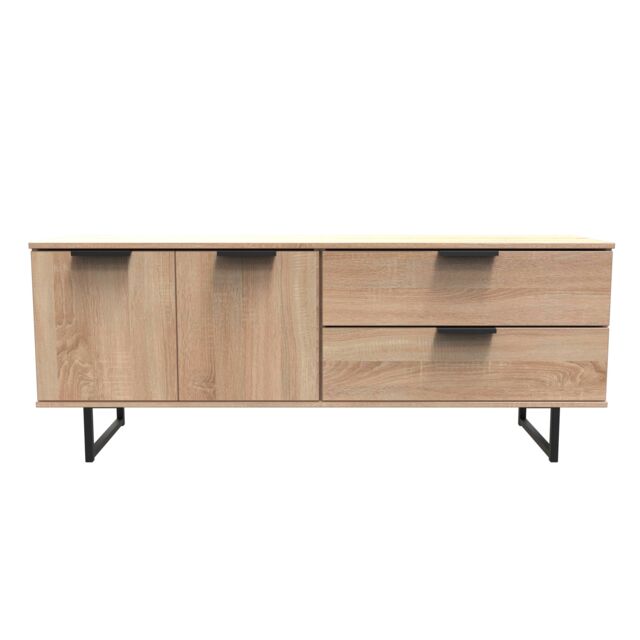 Ready Assembled 2 U Fuji 2 Drawer 2 Door Wide Sideboard (Ready Assembled) in Light Oak - image 1