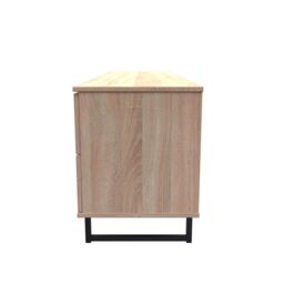 Ready Assembled 2 U Fuji 2 Drawer 2 Door Wide Sideboard (Ready Assembled) in Light Oak - thumbnail 2