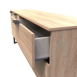 Ready Assembled 2 U Fuji 2 Drawer 2 Door Wide Sideboard (Ready Assembled) in Light Oak - thumbnail 5