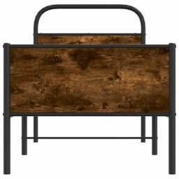 Berkfield Home Elegant Bed Frame without Mattress 75x190 cm Sonoma Oak Engineere in Brown - thumbnail 5
